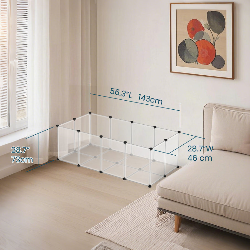 Indoor Small Animal Playpen with Floor Ideal for Rabbits Guinea Pigs and Pets by Songmics