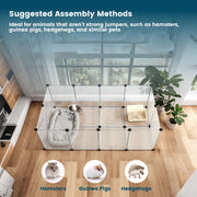 Indoor Small Animal Playpen with Floor Ideal for Rabbits Guinea Pigs and Pets by Songmics