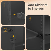 12 Slot Interlocking Shoe Rack Modular Plastic Storage Unit for Hallway or Bedroom by Songmics