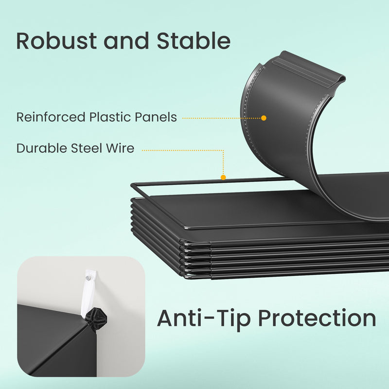 10 Slot Interlocking Plastic Shoe Rack Modular Storage Unit for Hallway or Bedroom by Songmics
