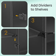 10 Slot Interlocking Plastic Shoe Rack Modular Storage Unit for Hallway or Bedroom by Songmics