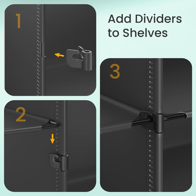 10 Slot Interlocking Plastic Shoe Rack Modular Storage Unit for Hallway or Bedroom by Songmics