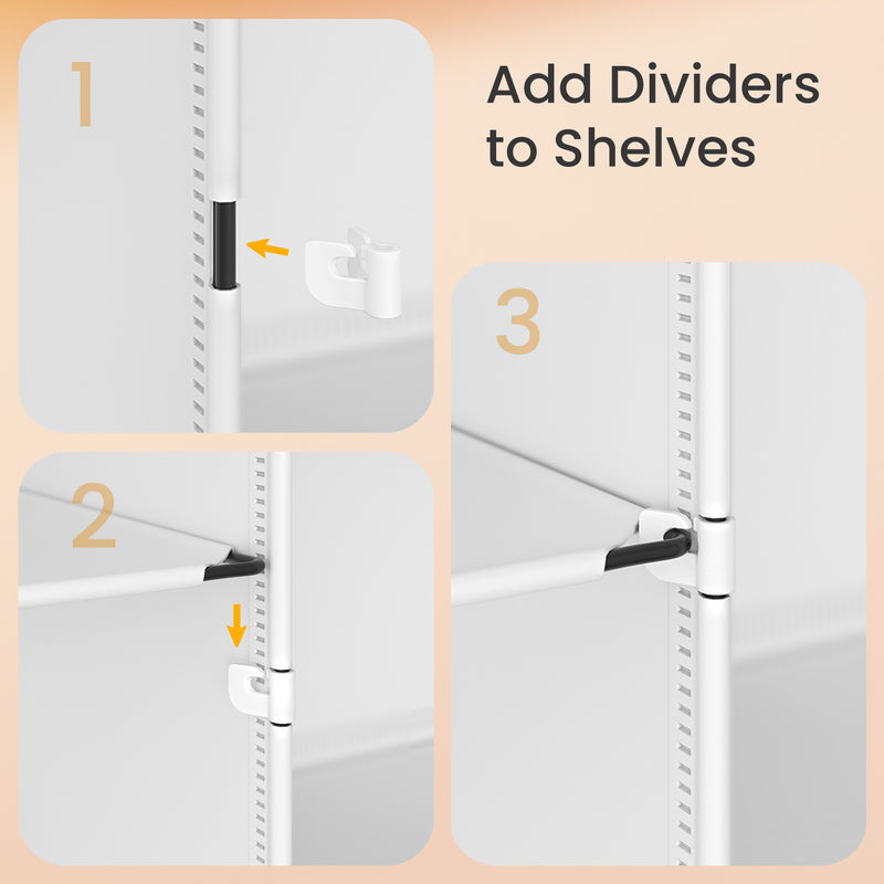 10 Slot Interlocking Plastic Shoe Rack Modular Storage Cabinet for Hallway or Bedroom by Songmics