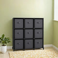 9 Cube Modular Storage Unit with Fabric Boxes Space Saving Shelves by Songmics