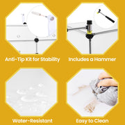 12 Cube Modular Storage Unit Metal Wire Shelving Shoe Rack Organiser by Songmics