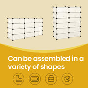 12 Cube Modular Storage Unit Metal Wire Shelving Shoe Rack Organiser by Songmics