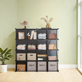 16 Cube Plastic Storage Organiser Freestanding Shelving Unit for Home and Closet by Songmics