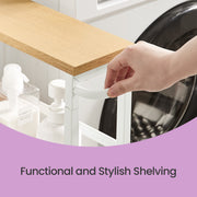 Slim 4 Tier Rolling Storage Cart with Handle Ideal for Narrow Spaces by Vasagle