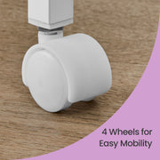 Slim 4 Tier Rolling Storage Cart with Handle Ideal for Narrow Spaces by Vasagle