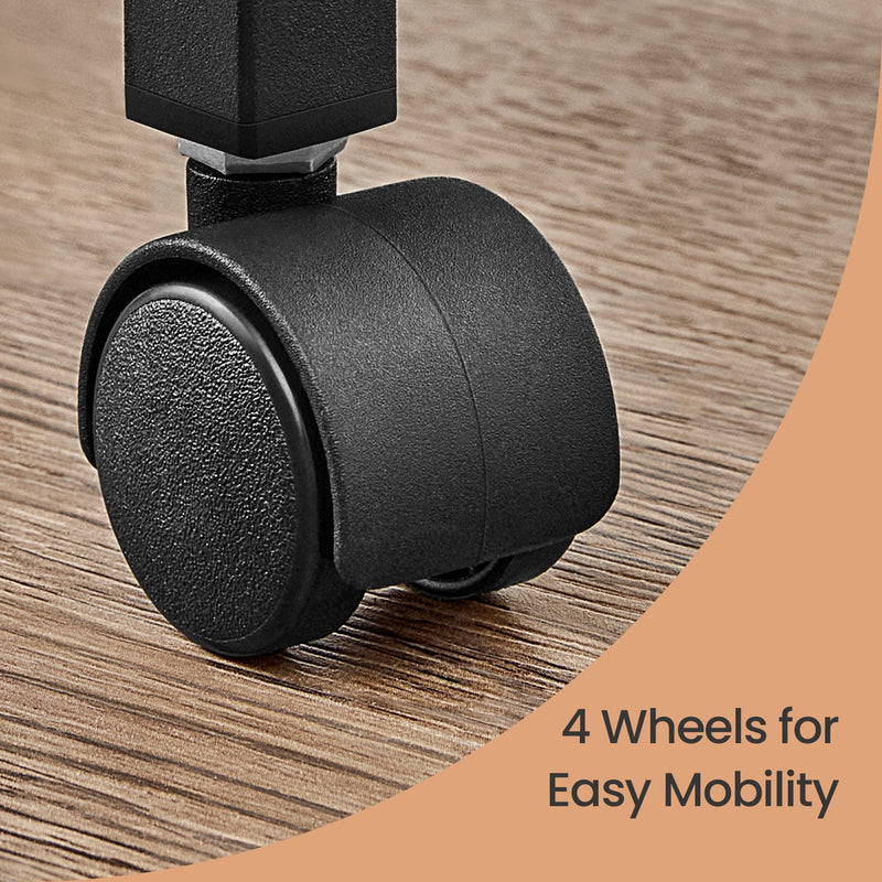 Slim 4 Tier Rolling Storage Cart with Handle and Sturdy Metal Frame by Vasagle