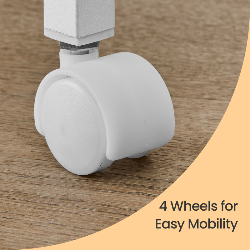 Slim 4 Tier Rolling Storage Cart with Handle and Sturdy Metal Frame by Vasagle