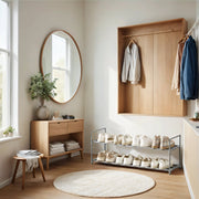 2 Tier Metal Shoe Rack Organiser for Hallway or Closet Storage by Songmics