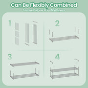 2 Tier Metal Shoe Rack Organiser for Hallway or Closet Storage by Songmics