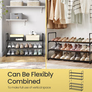 3 Tier Metal Shoe Rack Freestanding Shoe Storage Organiser For Hallway by Songmics