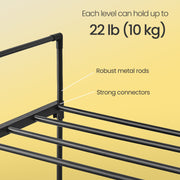 3 Tier Metal Shoe Rack Freestanding Shoe Storage Organiser For Hallway by Songmics