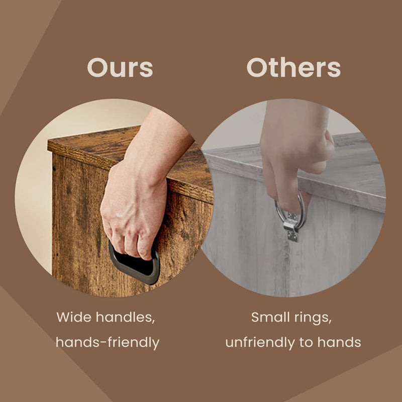 Wooden Storage Chest with Safety Hinges and Lift Top Bench for Hallway or Bedroom by Vasagle