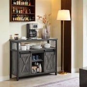 Buffet Sideboard Cabinet with Sliding Barn Doors and Adjustable Shelves by Vasagle