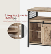 Sideboard Buffet Cabinet with Sliding Barn Doors and Adjustable Storage Shelves by Vasagle