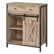 Vasagle Freestanding Storage Sideboard with Sliding Barn Door for Living Room or Hallway 70x30x80cm VASAGLE