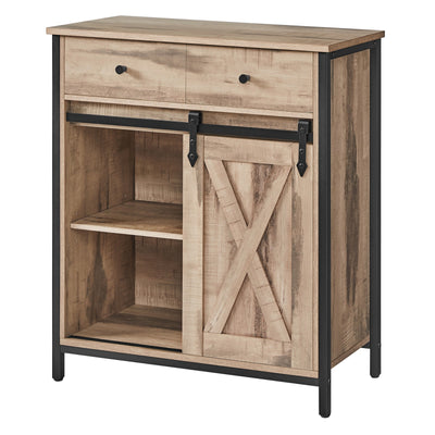 Vasagle Freestanding Storage Sideboard with Sliding Barn Door for Living Room or Hallway 70x30x80cm VASAGLE