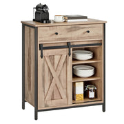 Vasagle Freestanding Storage Sideboard with Sliding Barn Door for Living Room or Hallway 70x30x80cm VASAGLE
