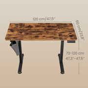 Electric Height Adjustable Standing Desk Ergonomic Sit Stand Workstation by Vasagle VASAGLE