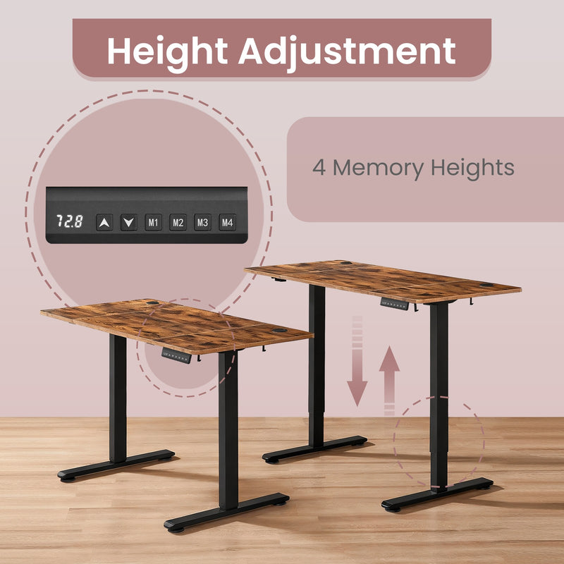 Electric Height Adjustable Standing Desk Ergonomic Sit Stand Workstation by Vasagle VASAGLE