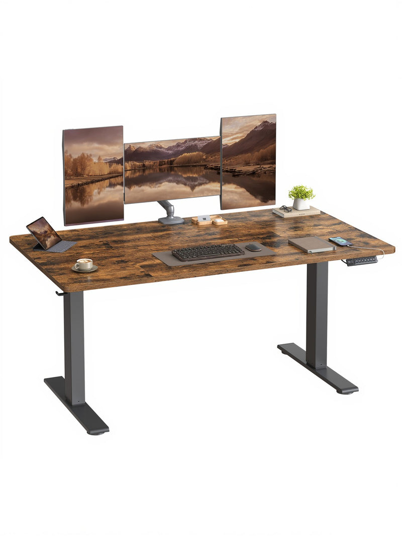 Electric Height Adjustable Standing Desk with USB C Port 140x80cm by VASAGLE VASAGLE