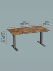 Electric Height Adjustable Standing Desk with USB C Port 140x80cm by VASAGLE VASAGLE