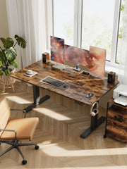 Electric Height Adjustable Standing Desk with USB C Port 140x80cm by VASAGLE VASAGLE