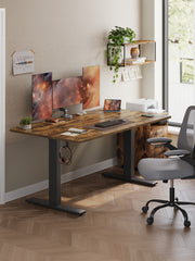 Electric Height Adjustable Standing Desk with USB C Port 140x80cm by VASAGLE VASAGLE