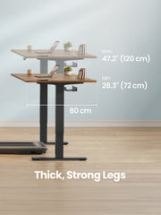 Electric Height Adjustable Standing Desk with USB C Port 140x80cm by VASAGLE VASAGLE