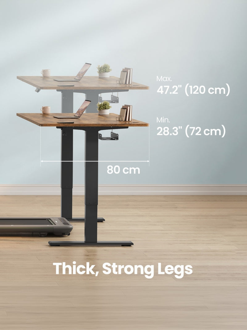 Electric Height Adjustable Standing Desk with USB C Port 140x80cm by VASAGLE VASAGLE