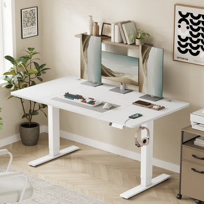Electric Height Adjustable Desk 140x80 cm with USB C Port Ergonomic Workspace by Vasagle VASAGLE