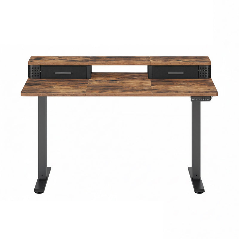 Electric Height Adjustable Standing Office Desk with Power Outlet 120x60 cm by Vasagle