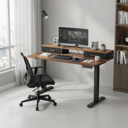 Electric Height Adjustable Standing Office Desk with Power Outlet 120x60 cm by Vasagle