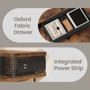 Electric Height Adjustable Standing Office Desk with Power Outlet 120x60 cm by Vasagle