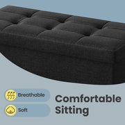 Songmics storage ottoman folded flat for storage