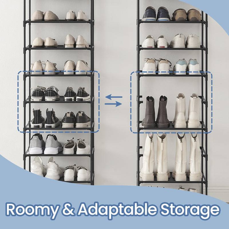 10 Tier Shoe Rack Tower with Shelves for Organising Footwear and Saving Space by Songmics