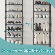 10 Tier Shoe Rack Storage Organiser for Entryway or Closet Holds Up to 50 Pairs by Songmics