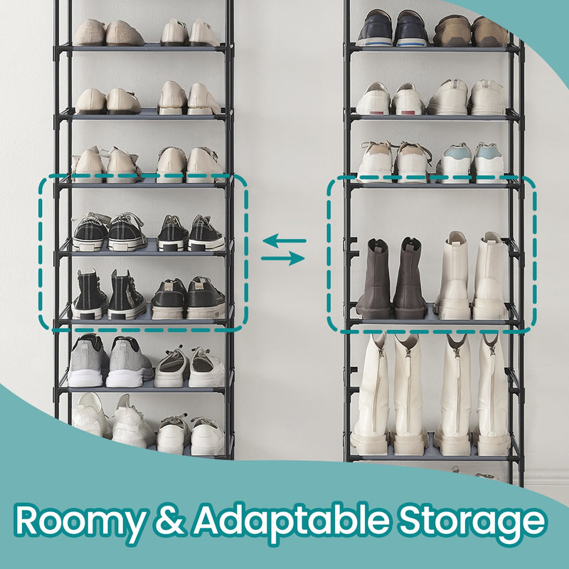 10 Tier Shoe Rack Storage Organiser for Entryway or Closet Holds Up to 50 Pairs by Songmics