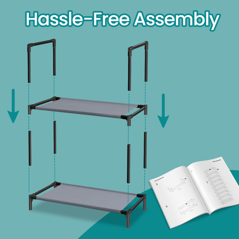 10 Tier Shoe Rack Storage Organiser for Entryway or Closet Holds Up to 50 Pairs by Songmics