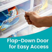 Set of 6 Stackable Plastic Shoe Boxes with Front Door Fits Up to UK Size 11 by Songmics