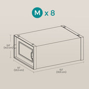 Stackable Clear Shoe Storage Boxes Pack of 8 Space Saving Organisers by Songmics