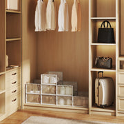 Stackable Clear Shoe Storage Boxes Pack of 8 Space Saving Organisers by Songmics