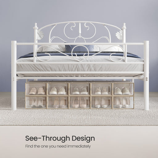 Stackable Clear Shoe Storage Boxes Pack of 18 for Organised Space Saving by Songmics