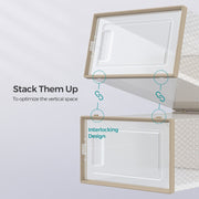 Stackable Clear Shoe Storage Boxes Pack of 18 for Organised Space Saving by Songmics