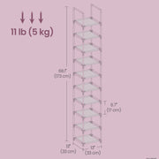 10 Tier Shoe Rack Freestanding Shoe Organiser Shelf for Hallway and Closet by Songmics