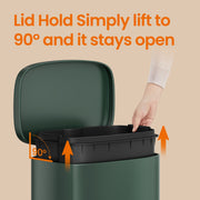 30L Pedal Bin with Soft Close Lid and Removable Inner Bucket Stainless Steel by Songmics
