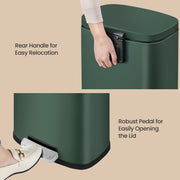 30L Pedal Bin with Soft Close Lid and Removable Inner Bucket Stainless Steel by Songmics